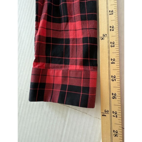 HUGO BOSS Red Black Plaid Button Front Shirt Men’s L Slim Fit Dark Academia - Picture 10 of 10